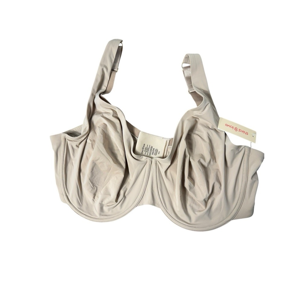 Third Love‎ Size 40G 24/7 Unlined Underwire Classic Full Coverage Bra Nude Beige
